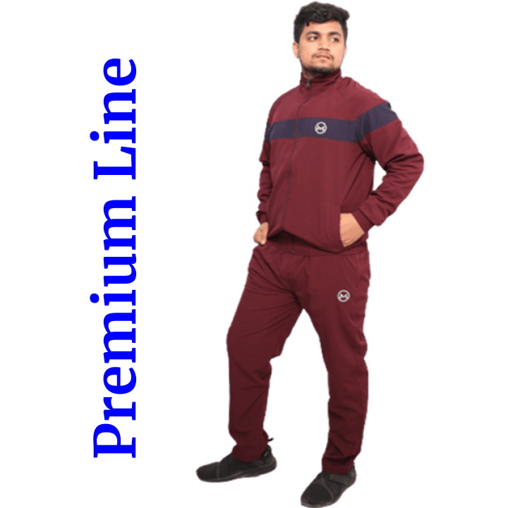 Tracksuit-(Maroon & Navy Blue)-(NS Lycra)-MORNIVA Tracksuit-(Maroon & Navy Blue)-(NS Lycra)-MORNIVA