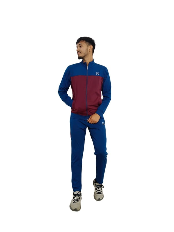 Tracksuit Royal Blue & Mehroon (4way lycra) Tracksuit Royal Blue & Mehroon (4way lycra)