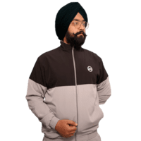 Tracksuit-(Light Grey & Black)-(NS Lycra)-MORNIVA Tracksuit-(Light Grey & Black)-(NS Lycra)-MORNIVA