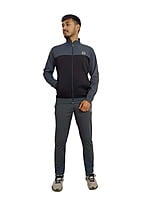 Tracksuit Dark Grey & Black (4way lycra) Tracksuit Dark Grey & Black (4way lycra)