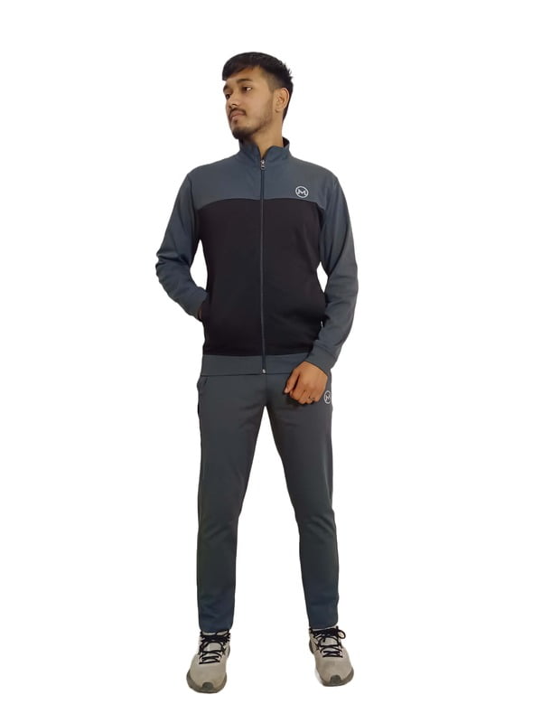 Tracksuit Dark Grey & Black (4way lycra) Tracksuit Dark Grey & Black (4way lycra)