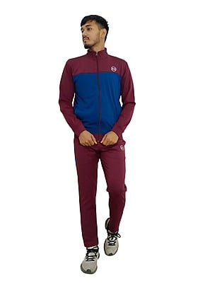 Tracksuit Mehroon & Royal Blue (4way lycra)