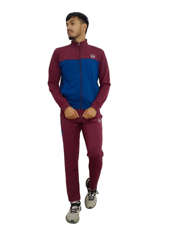 Tracksuit Mehroon & Royal Blue (4way lycra) Tracksuit Mehroon & Royal Blue (4way lycra)