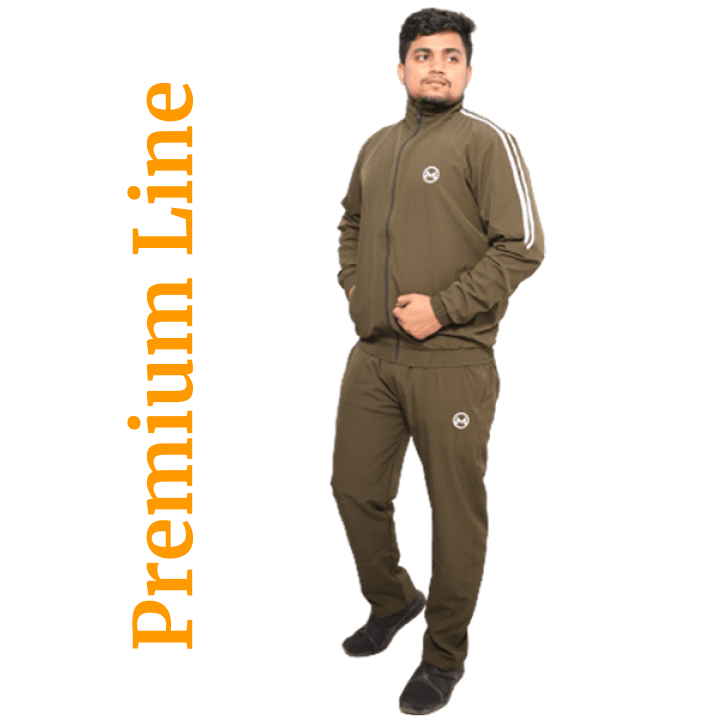 Tracksuit-(Dark Olive Green)-(NS Lycra)-MORNIVA Tracksuit-(Dark Olive Green)-(NS Lycra)-MORNIVA